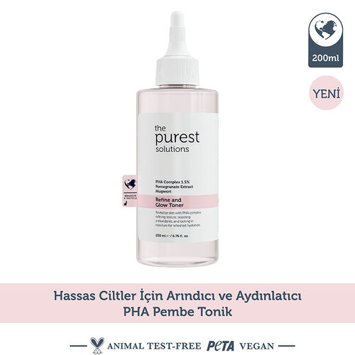 The Purest Solutions Hassas Ciltler İçin Arındırıcı ve Aydınlatıcı PHA Pembe Tonik 200 ml - 2