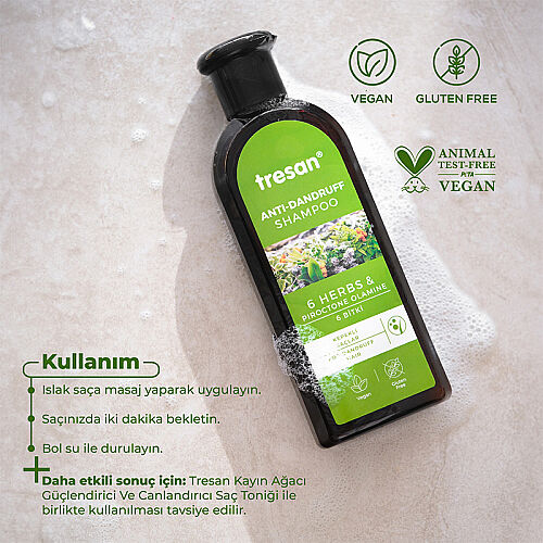 Tresan 6 Bitki Kepek Karşıtı Şampuan 300 ml - 5