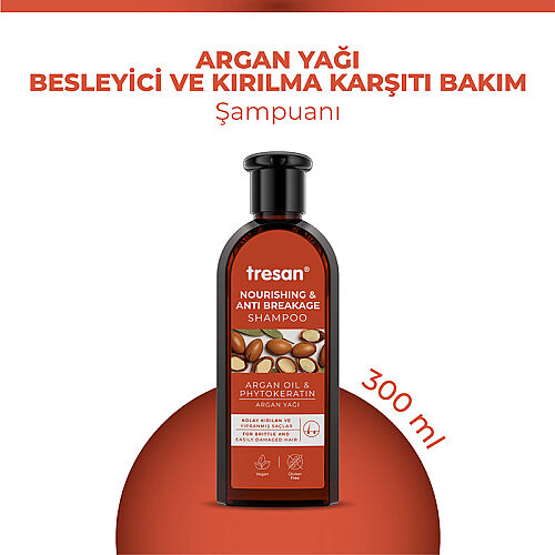 Tresan Argan Yağı Besleyici Kırılma Karşıtı Bakım Şampuanı 300 ml - Tresan (1)
