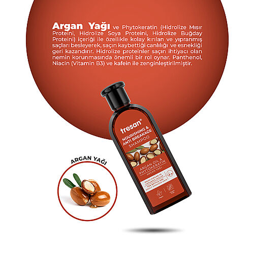 Tresan Argan Yağı Besleyici Kırılma Karşıtı Bakım Şampuanı 300 ml - 4