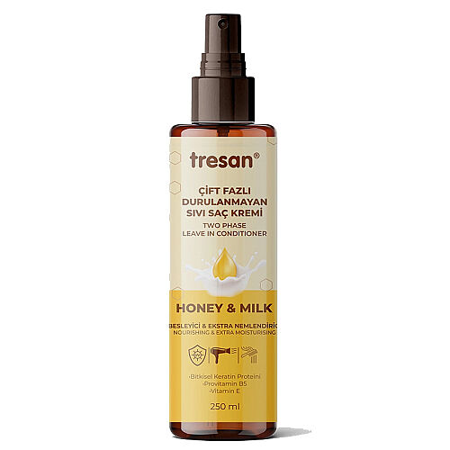 Tresan Bal ve Süt Çift Fazlı Durulanmayan Sıvı Saç Kremi 250 ml - Tresan