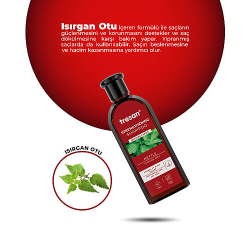 Tresan Normal ve Kuru Saçlar İçin Isırgan Otu Güçlendirici Bakım Şampuanı 300 ml - 4