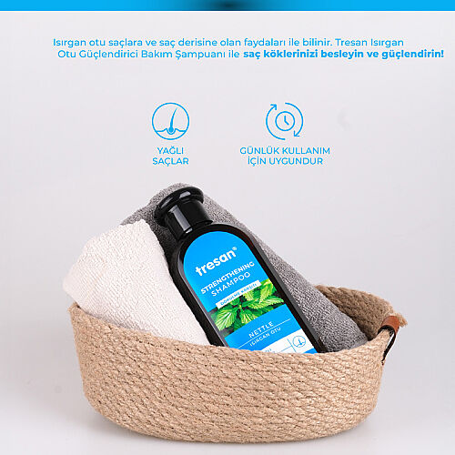 Tresan Yağlı Saçlar İçin Isırgan Otu Güçlendirici Bakım Şampuanı 300 ml - 3