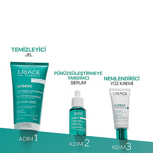 Uriage Hyseac 3-Regul + Sebum Dengeleyici ve Pürüzsüzleştirici Bakım Kremi 40 ml - 3