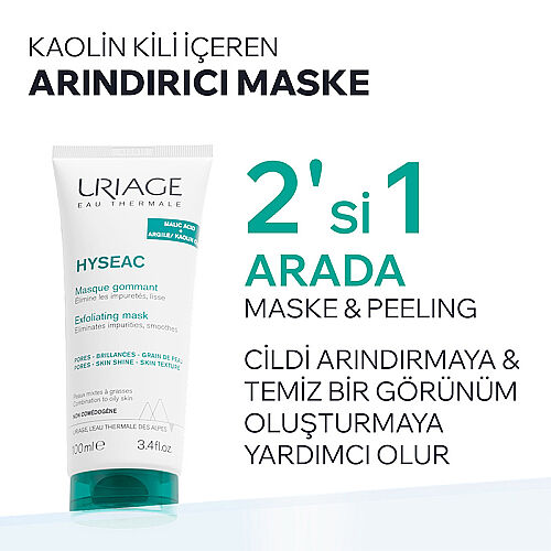 Uriage Hyseac Karma ve Yağlı Ciltlere Özel Pürüzsüzleştirici Mask 100 ml - 3