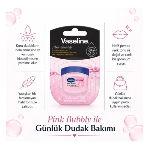 Vaseline Lip Therapy Pink Bubbly 7 gr - Vaseline (1)