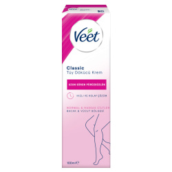 Veet Classic Normal ve Hassas Ciltler İçin Tüy Dökücü Krem 100 ml - 1