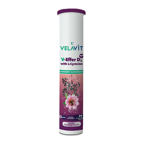 Velavit V-Effer D3 with L-Cysteine 20 Efervesan Tablet(Promosyon Ürünü)