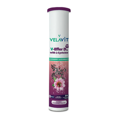 Velavit V-Effer D3 with L-Cysteine 20 Efervesan Tablet - Promosyon Ürünü
