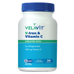 Velavit V-Iron & Vitamin C İçeren Takviye Edici Gıda 30 Tablet - 1