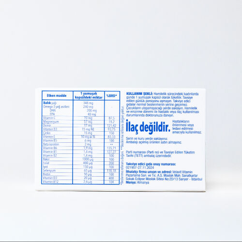 Velavit V-Mom To Be Folat ve Omega3 30 Softgel - Velavit (1)