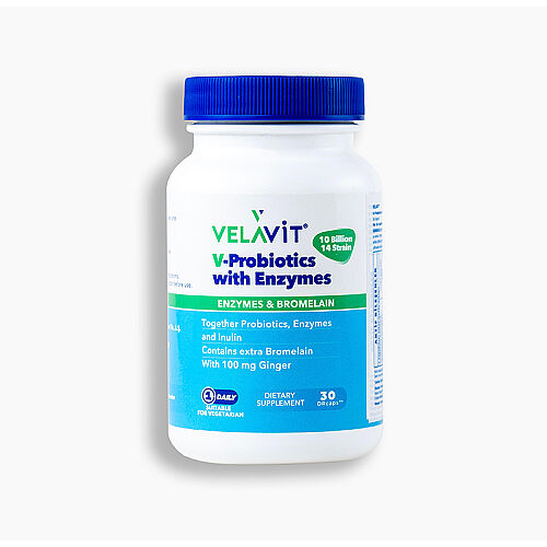 Velavit V-Probiotics Enzymes Takviye Edici Gıda 30 Kapsül - Velavit