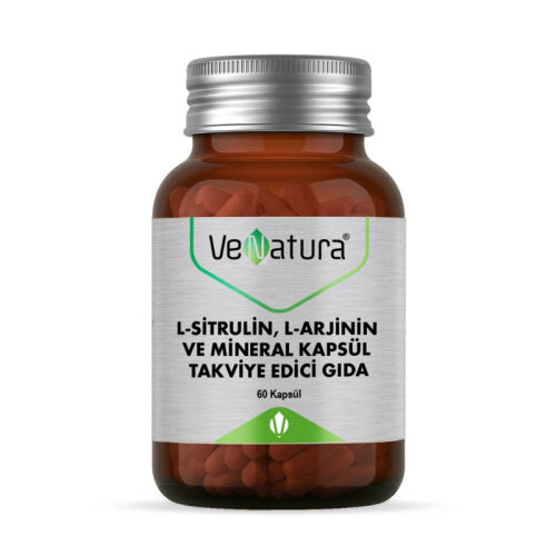 VeNatura L-Sitrulin, L-Arjinin ve Mineral 60 Kapsül - VeNatura