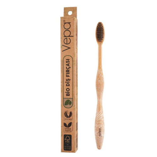 Vepa Bio Elite Ahşap Yetişkin Diş Fırçası Kraft Kutu Ambalaj - 1