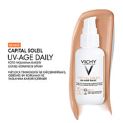 Vichy Capital Soleil UV Yaşlanma Karşıtı Güneş Kremi SPF 50 40 ml - Renkli - 3