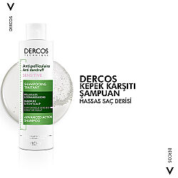 Vichy Dercos Anti Dandruff Kepek Karşıtı Şampuan 200 ml - Hassas Saç Derisi - 2