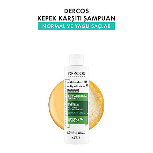 Vichy Dercos Anti Dandruff Kepek Karşıtı Şampuan 200 ml - Normal ve Yağlı Saçlar - 4