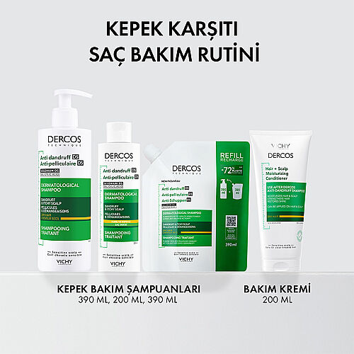 Vichy Dercos Anti Dandruff Kepek Karşıtı Şampuan 390 ml - Kuru Saçlar - 5