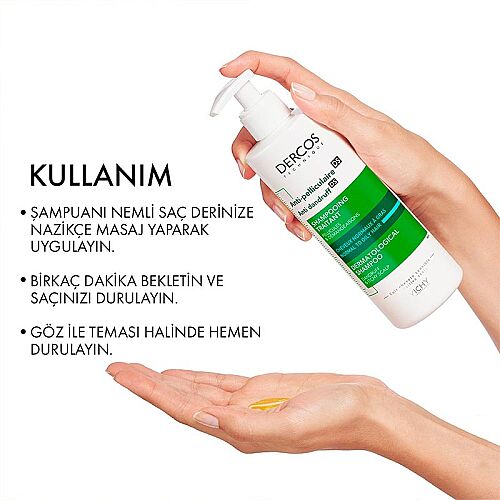 Vichy Dercos Anti Dandruff Kepek Karşıtı Şampuan 390 ml - Normal ve Yağlı Saçlar - 3