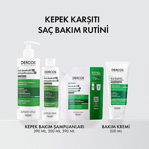 Vichy Dercos Anti Dandruff Kepek Karşıtı Şampuan 390 ml - Normal ve Yağlı Saçlar - 4