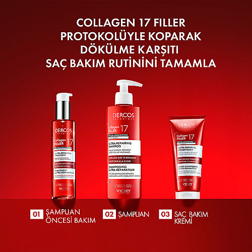 Vichy Dercos Collagen 17 Filler Saç Bakım Kremi 200 ml - 3