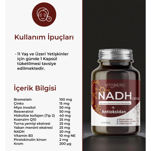 Vitabeg NADH Antioksidan 30 Kapsül - 3
