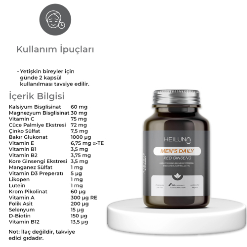 Vitaberg Mens Daily Multivitamin 60 Kapsül - 3