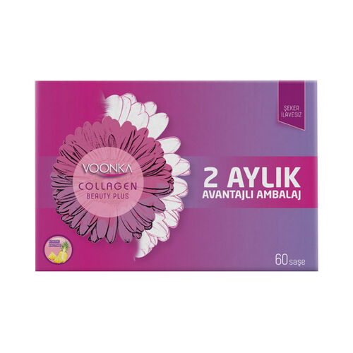 Voonka - Voonka Collagen Beauty Plus Kollajen ve Hyaluronik Asit 60 Saşe