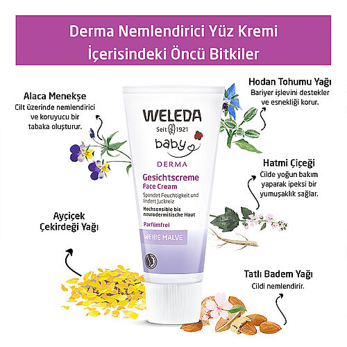 Weleda Baby Derma Nemlendirici Yüz Kremi 50 ml - 4