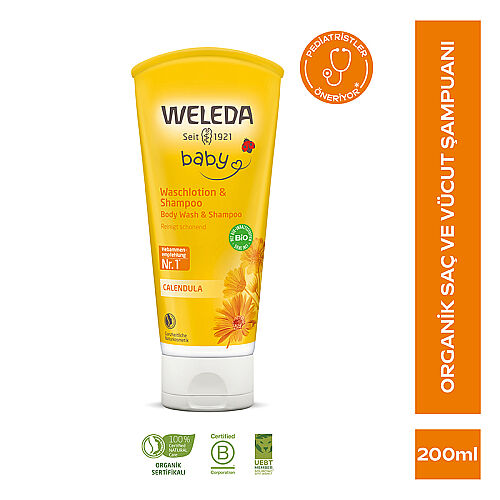 Weleda Calendula Organik Saç ve Vücut Şampuanı 200 ml - Weleda (1)