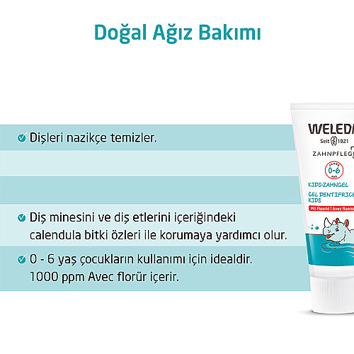 Weleda Çocuklar için Florürlü Doğal Diş Macunu 50 ml - 0-6 Yaş - 4
