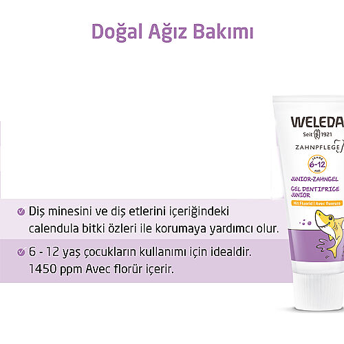 Weleda Çocuklar için Florürlü Doğal Diş Macunu 50 ml - 6-12 Yaş - 3