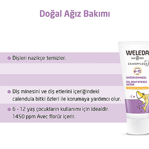 Weleda Çocuklar için Florürlü Doğal Diş Macunu 50 ml - 6-12 Yaş - 3