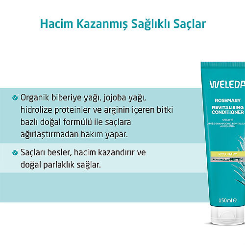 Weleda Rosmarin Biberiye Özlü Canlandırıcı Saç Kremi 150 ml - 3