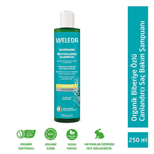 Weleda Rosmarin Biberiye Özlü Canlandırıcı Şampuan 250 ml - Weleda (1)