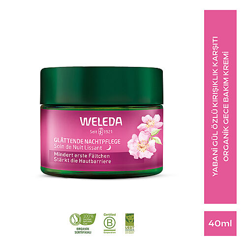 Weleda Yabani Gül Özlü Kırışıklık Karşıtı Pürüzsüzleştirici Gece Bakım Kremi 40 ml - Weleda (1)