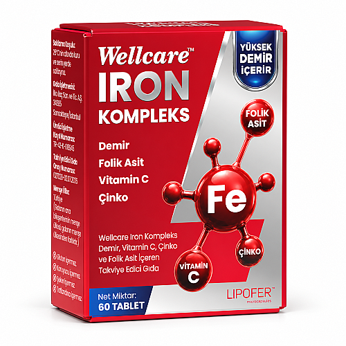 Wellcare Iron Kompleks Takviye Edici Gıda 60 Tablet - Wellcare