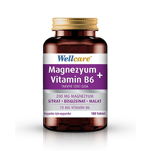 Wellcare Magnezyum Vitamin B6 Takviye Edici Gıda 120 Tablet - Wellcare