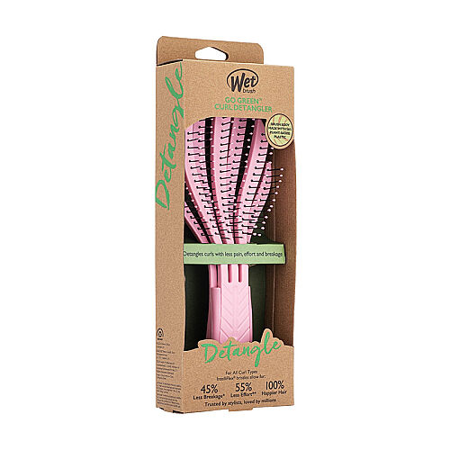 Wet Brush Go Green Kıvırcık Saçlara Özel Dolaşık Açıcı Saç Fırçası Pembe - 3