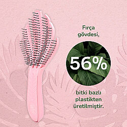 Wet Brush Go Green Kıvırcık Saçlara Özel Dolaşık Açıcı Saç Fırçası Pembe - 5