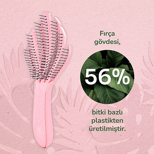 Wet Brush Go Green Kıvırcık Saçlara Özel Dolaşık Açıcı Saç Fırçası Pembe - 5