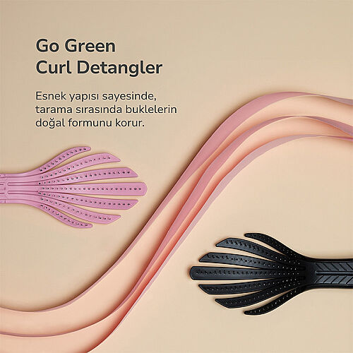 Wet Brush Go Green Kıvırcık Saçlara Özel Dolaşık Açıcı Saç Fırçası Pembe - 7