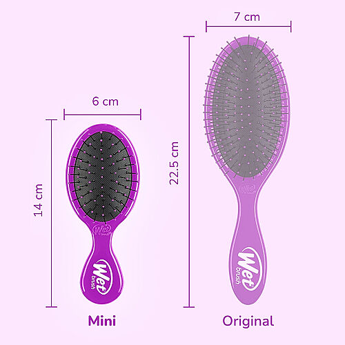 Wet Brush Mini Detangler Dolaşık Açıcı Saç Fırçası Mor - 5