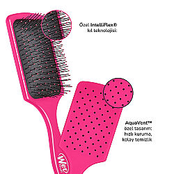 Wet Brush Paddle Detangler Dolaşık Açıcı Geniş Saç Fırçası Pembe - 4
