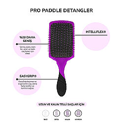 Wet Brush Pro Paddle Detangler Dolaşık Açıcı Geniş Saç Fırçası - Mor - 4