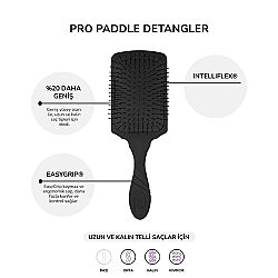 Wet Brush Pro Paddle Detangler Dolaşık Açıcı Geniş Saç Fırçası - Siyah - 4
