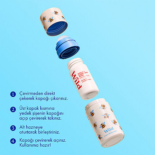 Wild Antiperspirant Emma Bridgewater Bee Roll-On Case Honey - Cactus Refill Deodorant 50 ml - 3