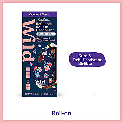 Wild Antiperspirant Roll On Cath Kidston Marble Ditsy Case - Coconut - Vanilla Refill 50 ml - 1