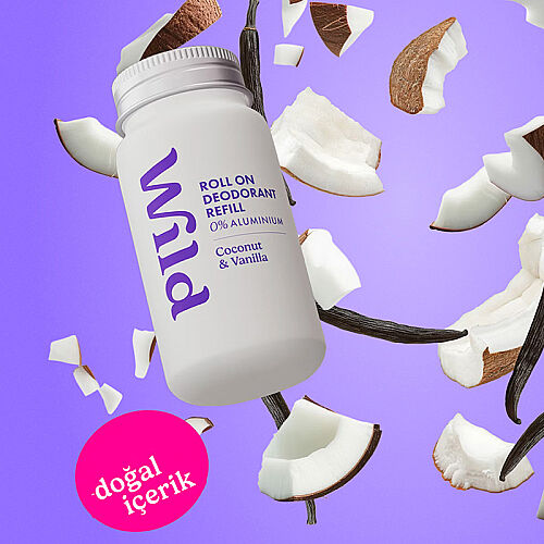 Wild Antiperspirant Roll On Coconut - Vanilla Refill Deodorant Yedek Dolum 50 ml - 5