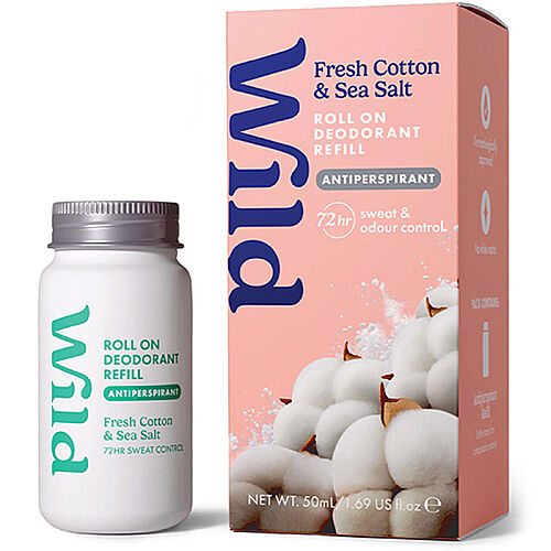 Wild Antiperspirant Roll On Fresh Cotton - Sea Salt Refill Deodorant Yedek Dolum 50 ml - Wild (1)